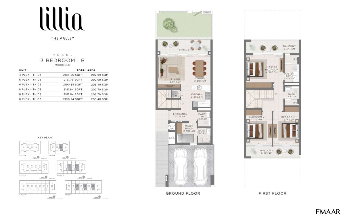 3 Bedroom B, Pearl Mirrored